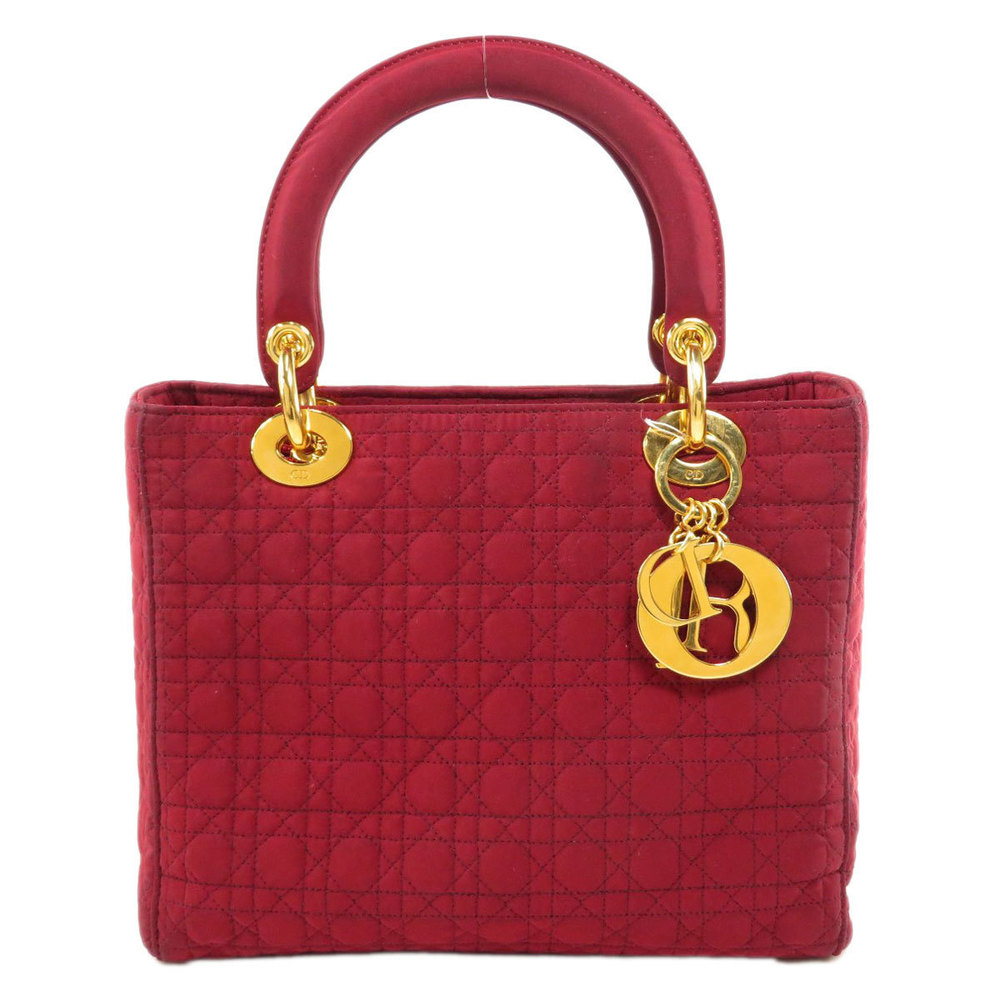 Christian Dior Handbag Nylon Material Red